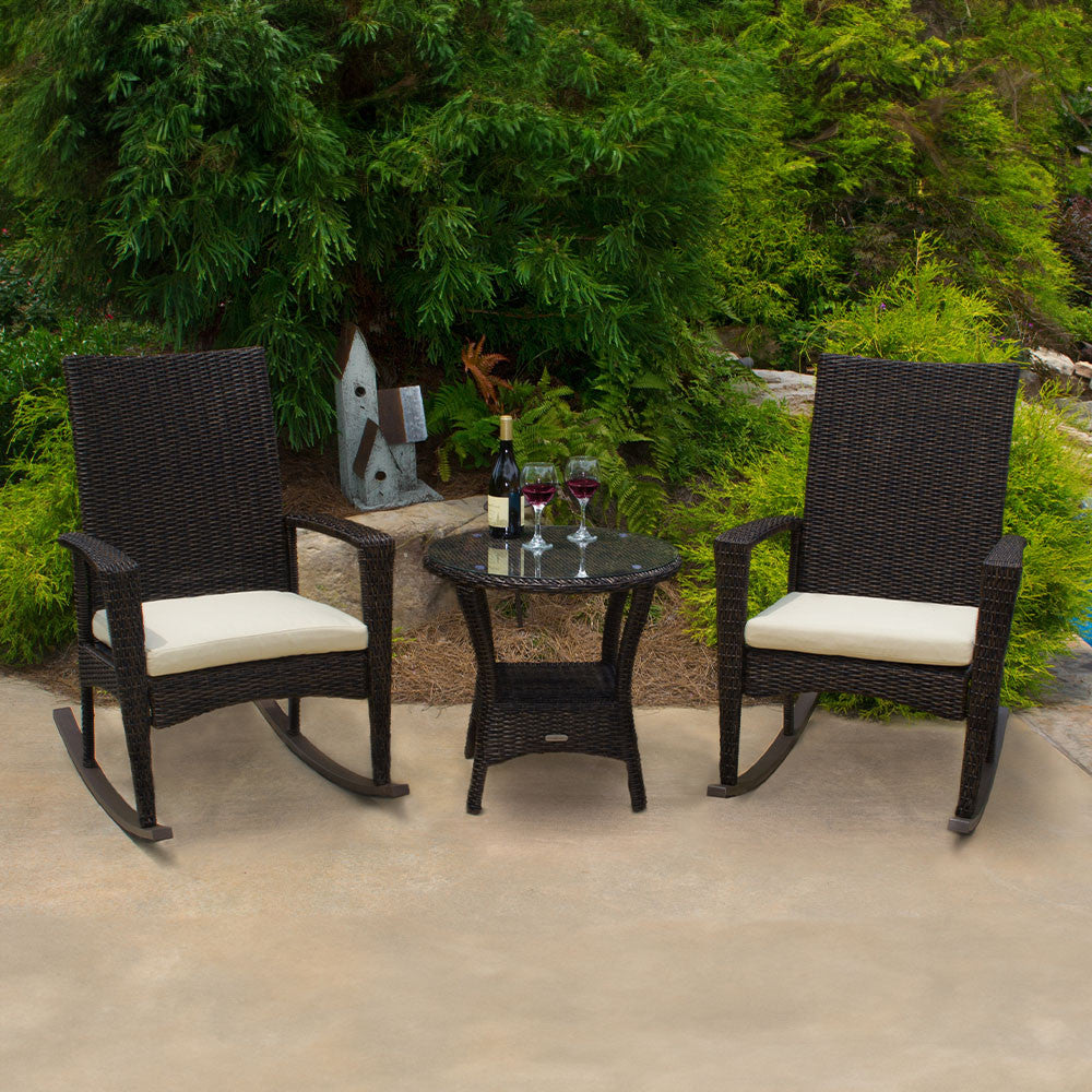 Premium Grade Teak & Wicker Rocking Chairs – Tortuga Outdoor