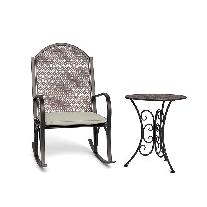 Premium Metal 2pc Garden Rocker and Side Table Set – Tortuga Outdoor
