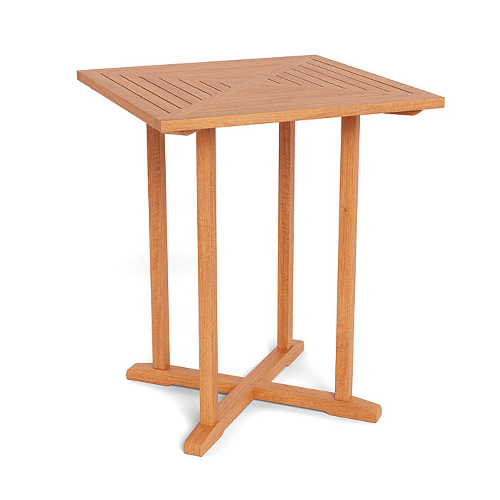 Jakarta Premium Square Patio Bar Table With Grade "A" Teak – Tortuga ...