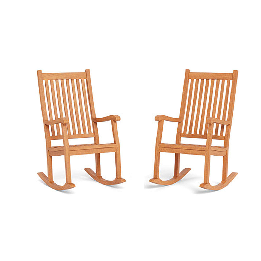 Teak Wood Rocking Chairs (2 Pack) – Tortuga Outdoor