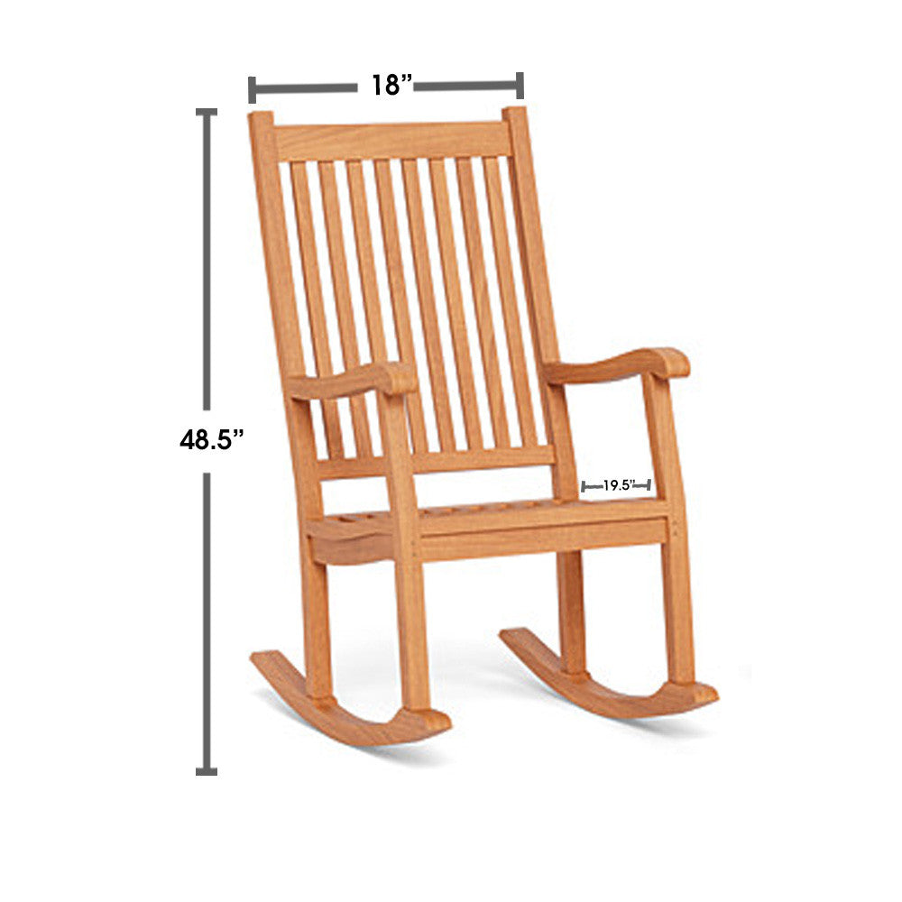 Teak Wood Rocking Chairs (2 Pack) – Tortuga Outdoor
