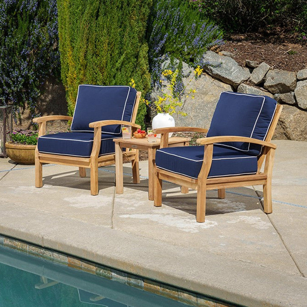 Teak 3pc Club Chair Set – Tortuga Outdoor