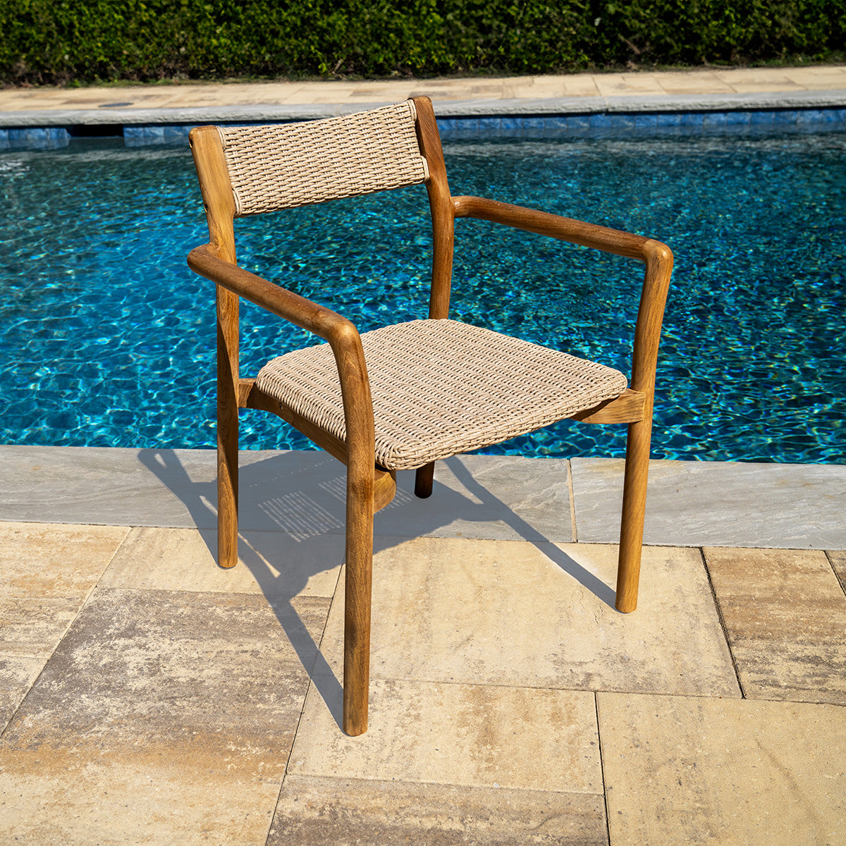 Teak & Water Hyacinth Dining Chair (set of 2) – Tortuga Outdoor