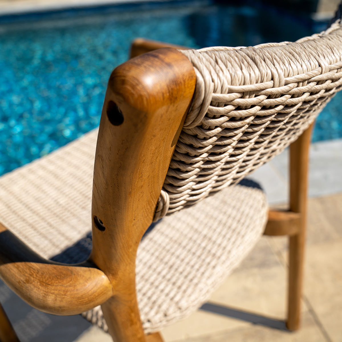 Teak & Water Hyacinth Dining Chair (set of 2) – Tortuga Outdoor