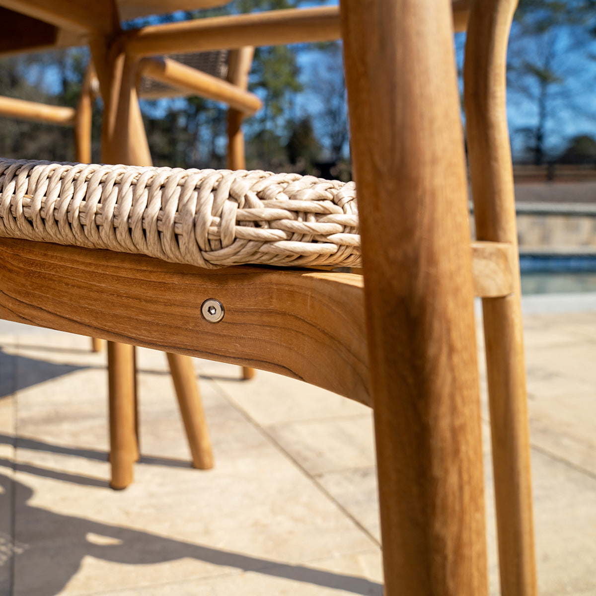 Teak & Water Hyacinth Dining Chair (set of 2) – Tortuga Outdoor