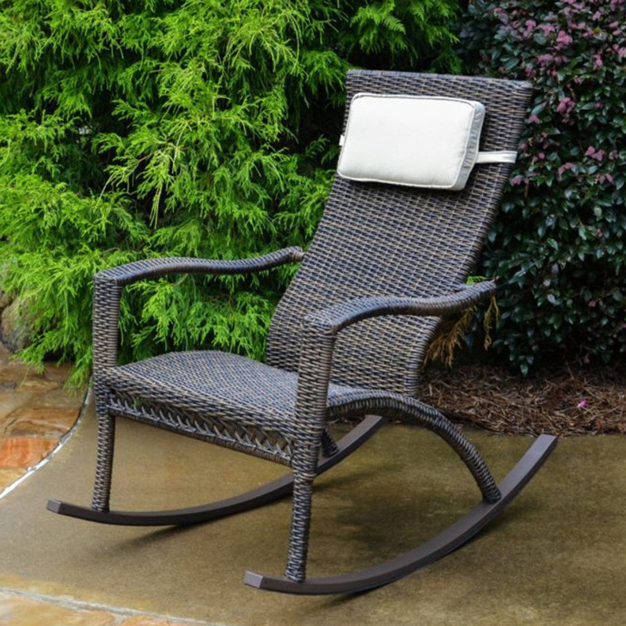 Maracay Twin Oversized Wicker Rocking Chair Set W/ Cushions – Tortuga ...